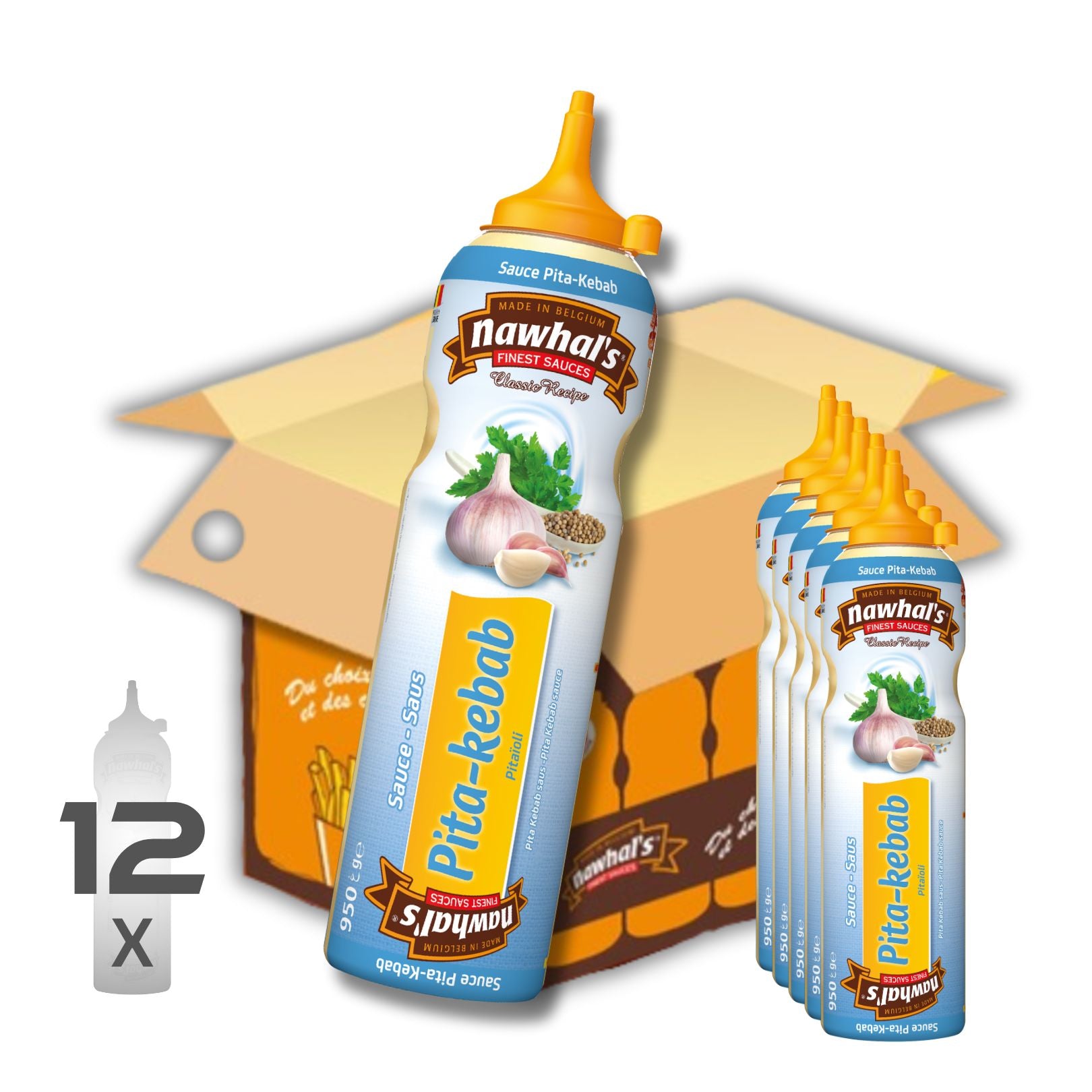 Nawhal's Pita-Kebap/ Aioli Sauce Karton 12 Flaschen x 950g (inkl. MwSt)